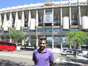 Santiago Bernabéu stadium, the home of Real Madrid, the world's richest football club
